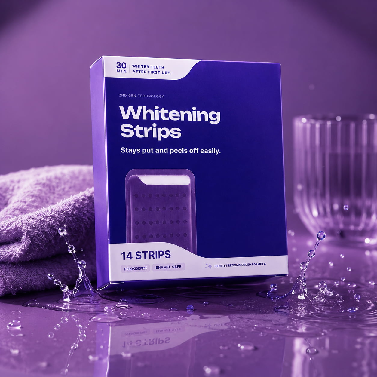 Purple Teeth Whitening Strips box