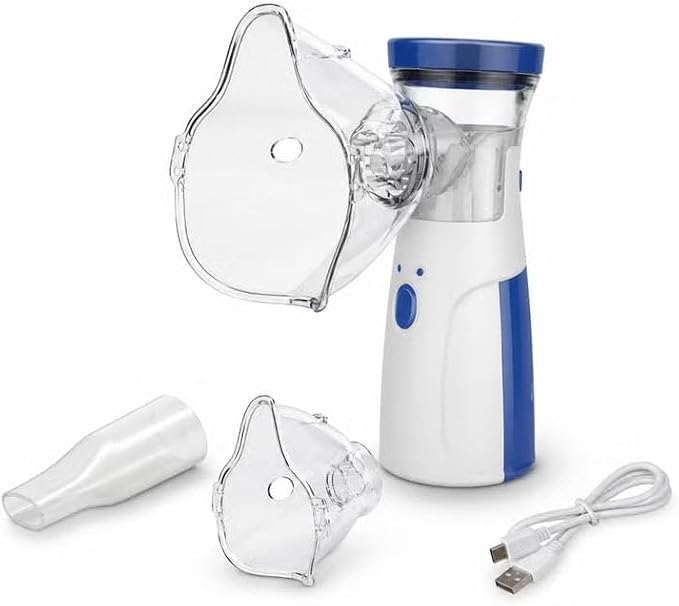 Handheld nebulizer with mask and accessories