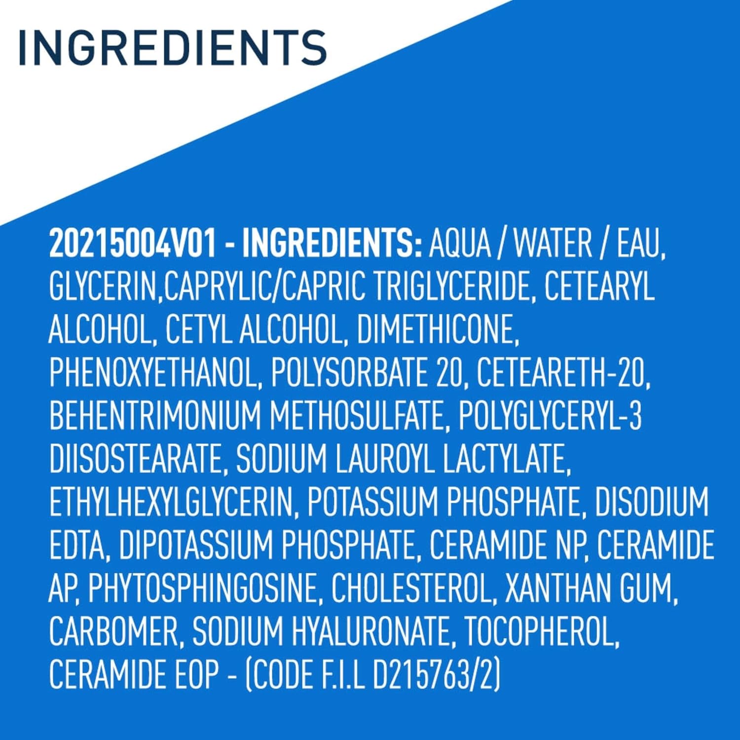 CeraVe ingredients list